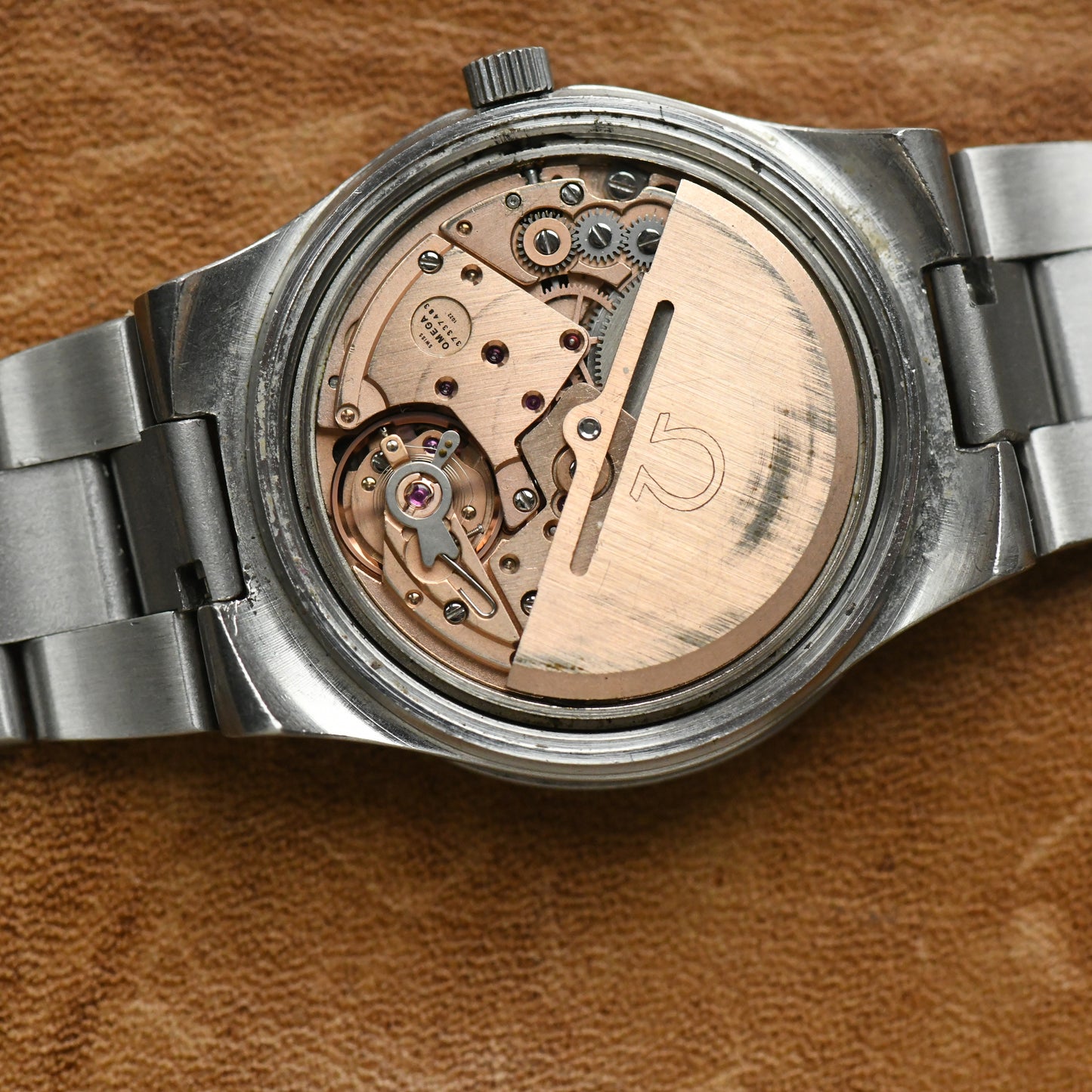 Omega Genève Automatic Day-Date Slate Grey 1973 Men's Watch 36mm Cal.1022