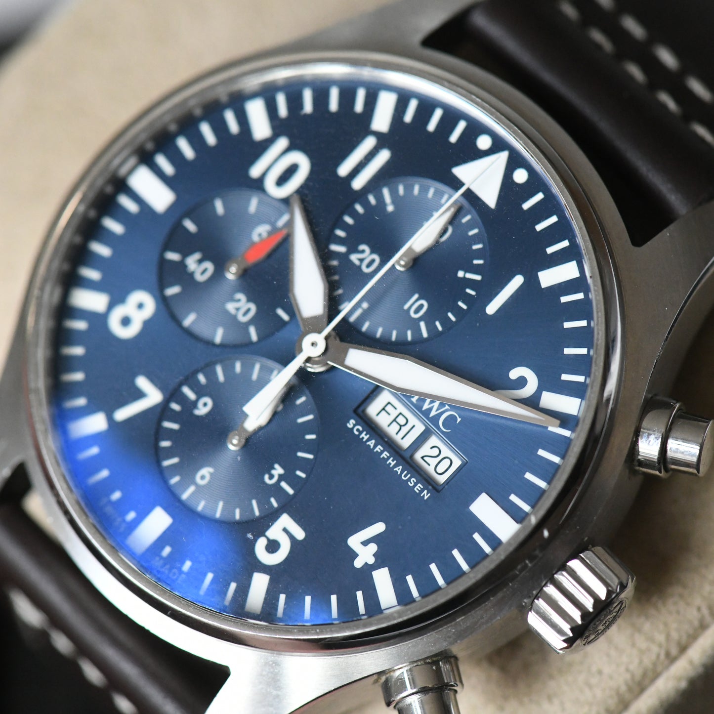 IWC Pilot Chronograph IW377714 Le Petit Prince Blue Dial Full Set 2020 B&P