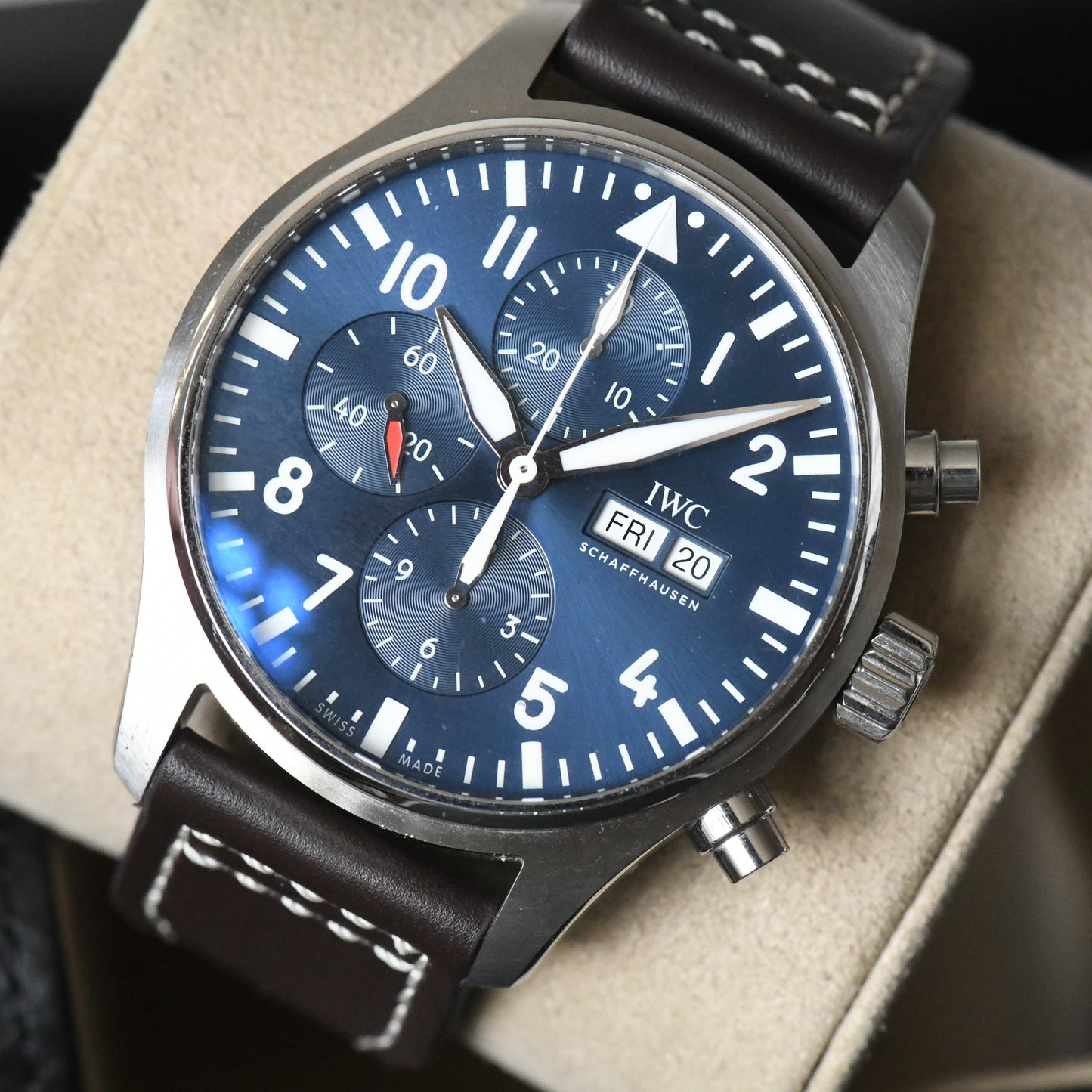 IWC Pilot Chronograph IW377714 Le Petit Prince Blue Dial Full Set 2020 B&P