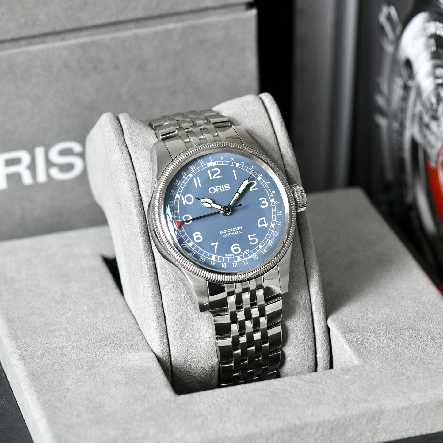 Oris Big Crown Pointer Date Blue Dial 40mm Automatic 2018 Full Set Box & Papers