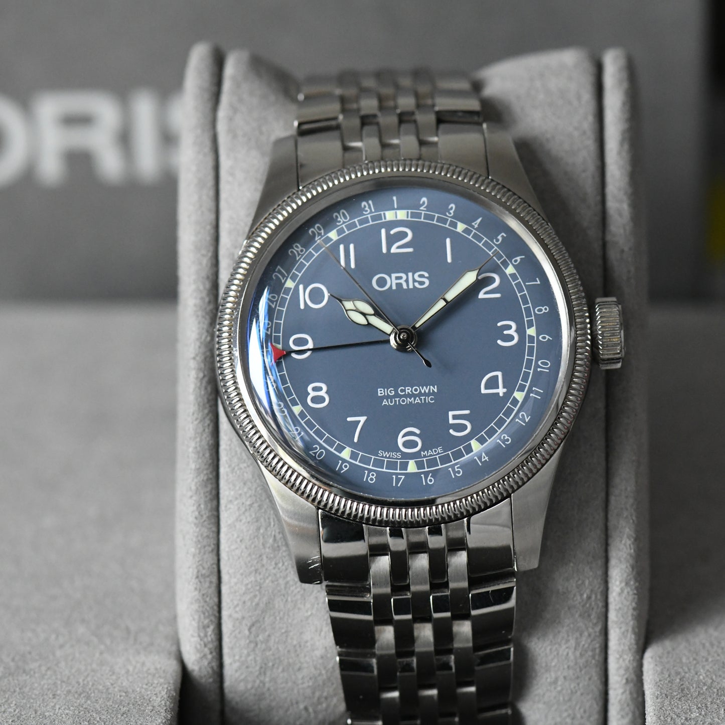 Oris Big Crown Pointer Date Blue Dial 40mm Automatic 2018 Full Set Box & Papers