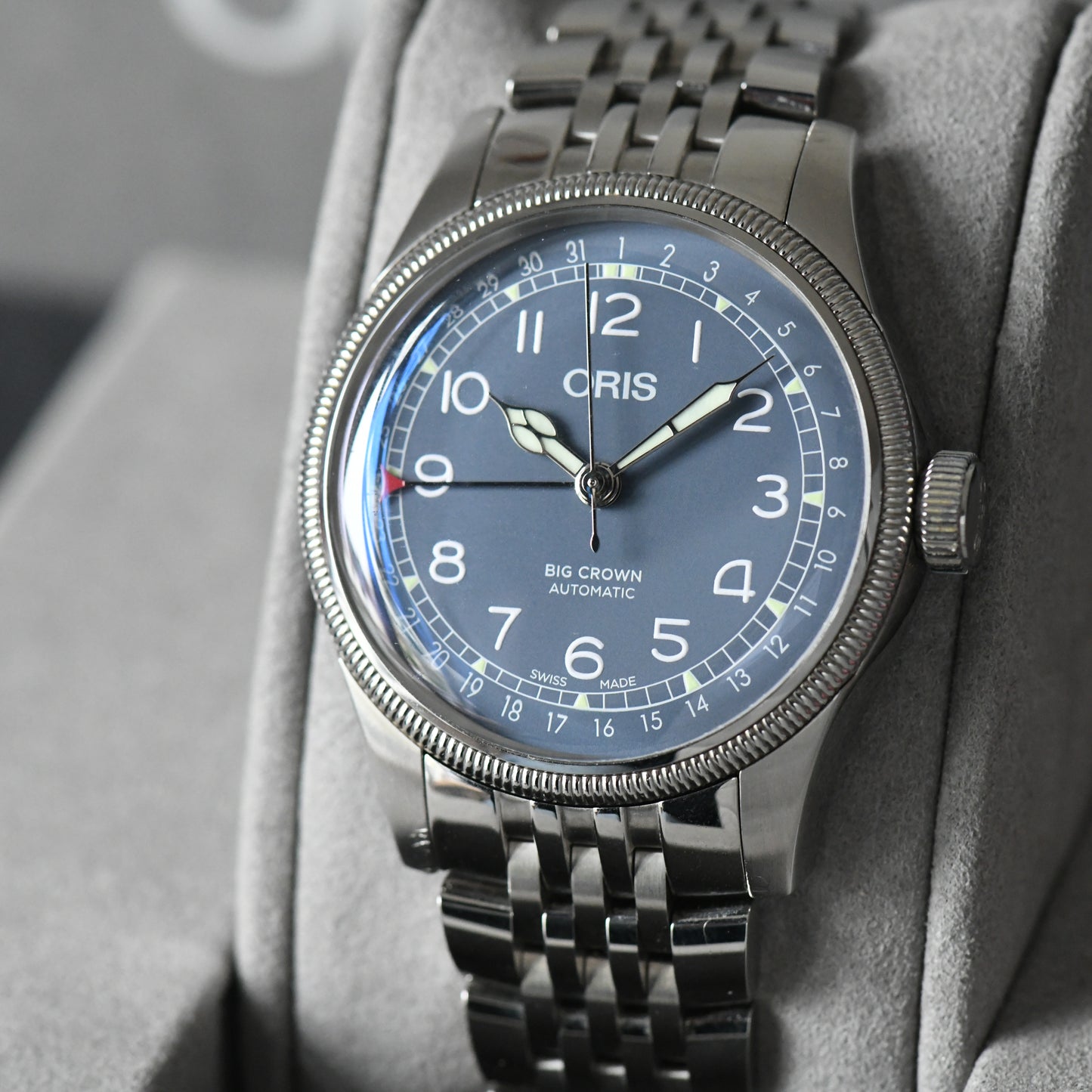Oris Big Crown Pointer Date Blue Dial 40mm Automatic 2018 Full Set Box & Papers