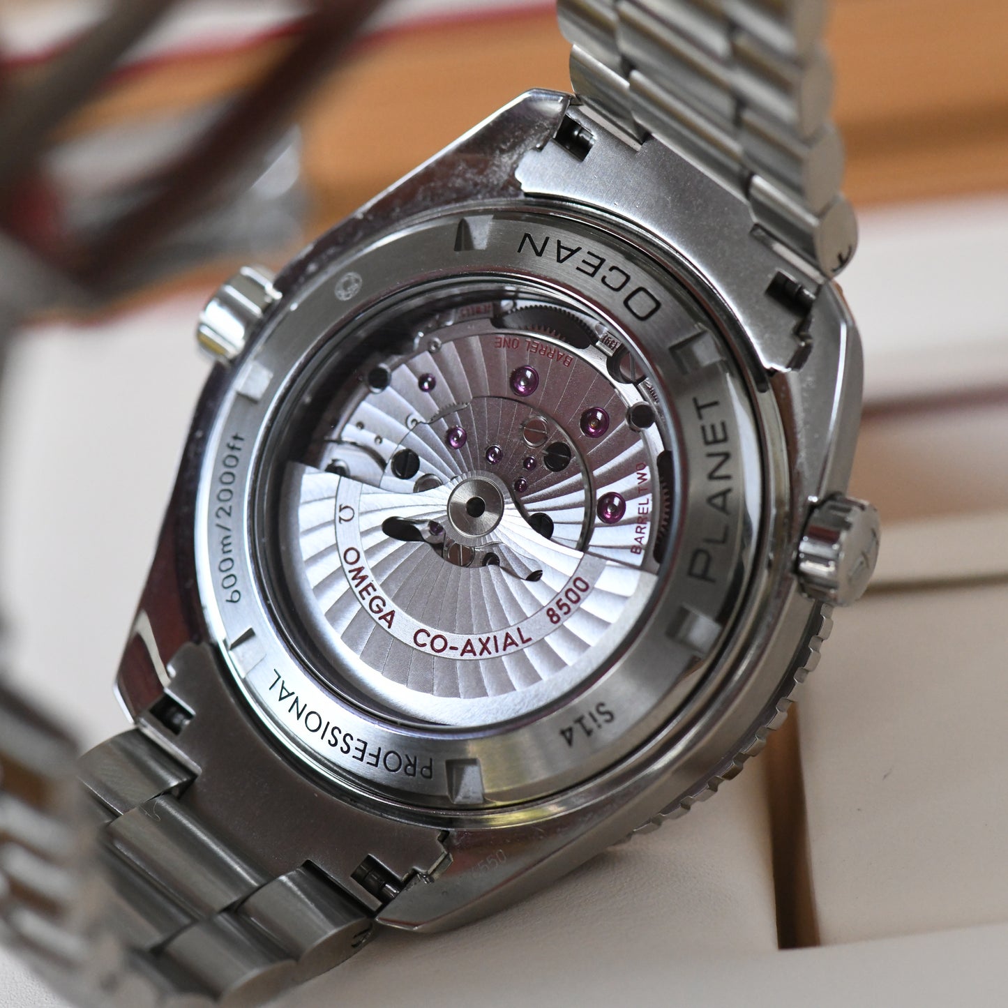 Omega Seamaster Planet Ocean 600m 45.5mm Co-Axial 8500 Dive Watch Boxed & Papers