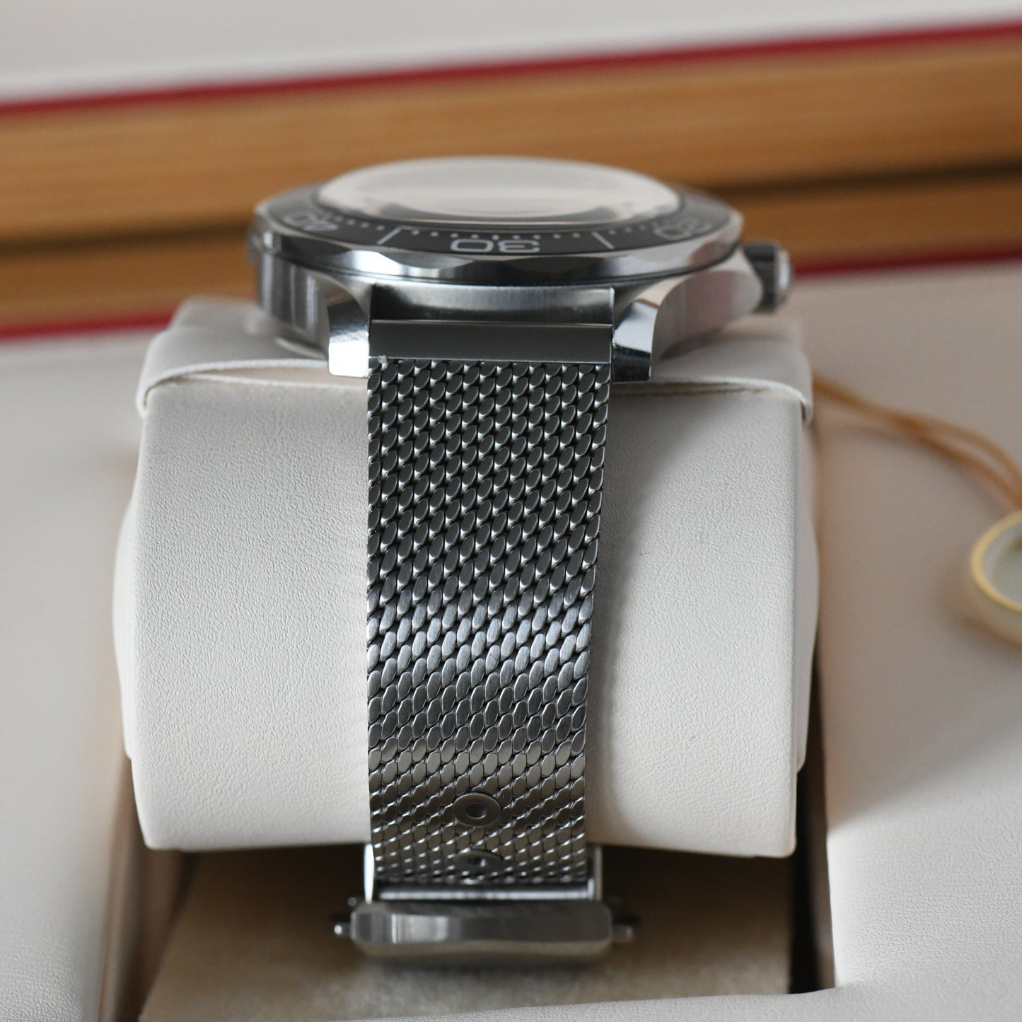 Omega Seamaster 300m Pro Black Wave Dial No Date 2024 Mesh Bracelet Box & Papers