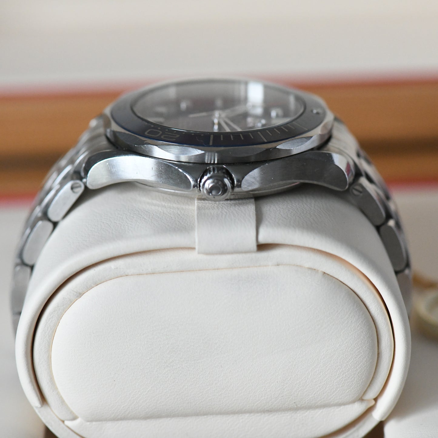 Omega Seamaster Pro 300m Blue Ceramic Bezel Co-Axial 41mm Automatic Watch B&P