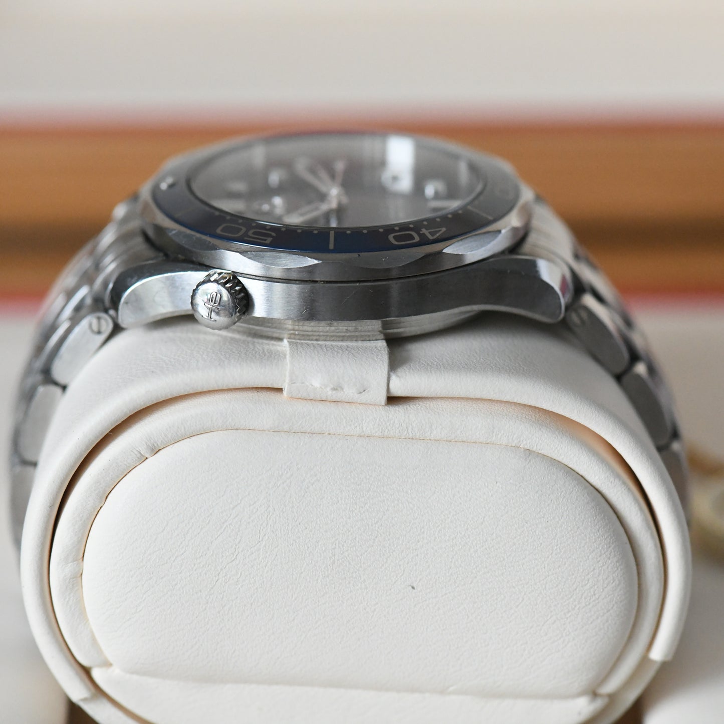 Omega Seamaster Pro 300m Blue Ceramic Bezel Co-Axial 41mm Automatic Watch B&P