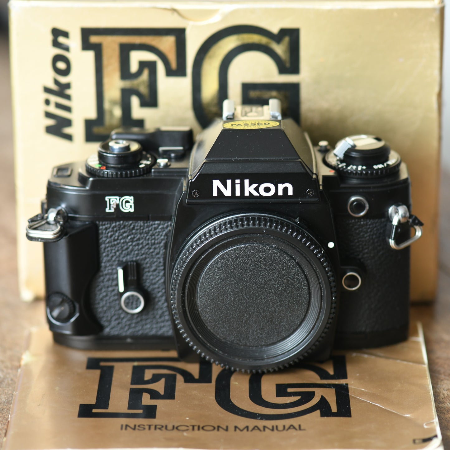 Nikon FG Black 35mm Film SLR Camera Body Only Boxed - New Light Seals