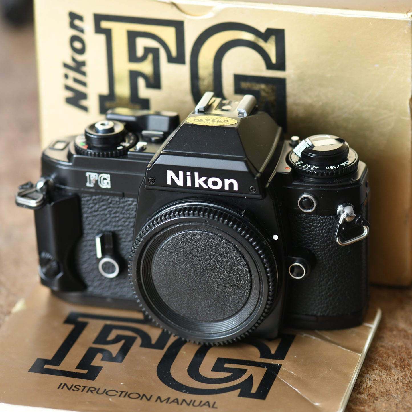 Nikon FG Black 35mm Film SLR Camera Body Only Boxed - New Light Seals