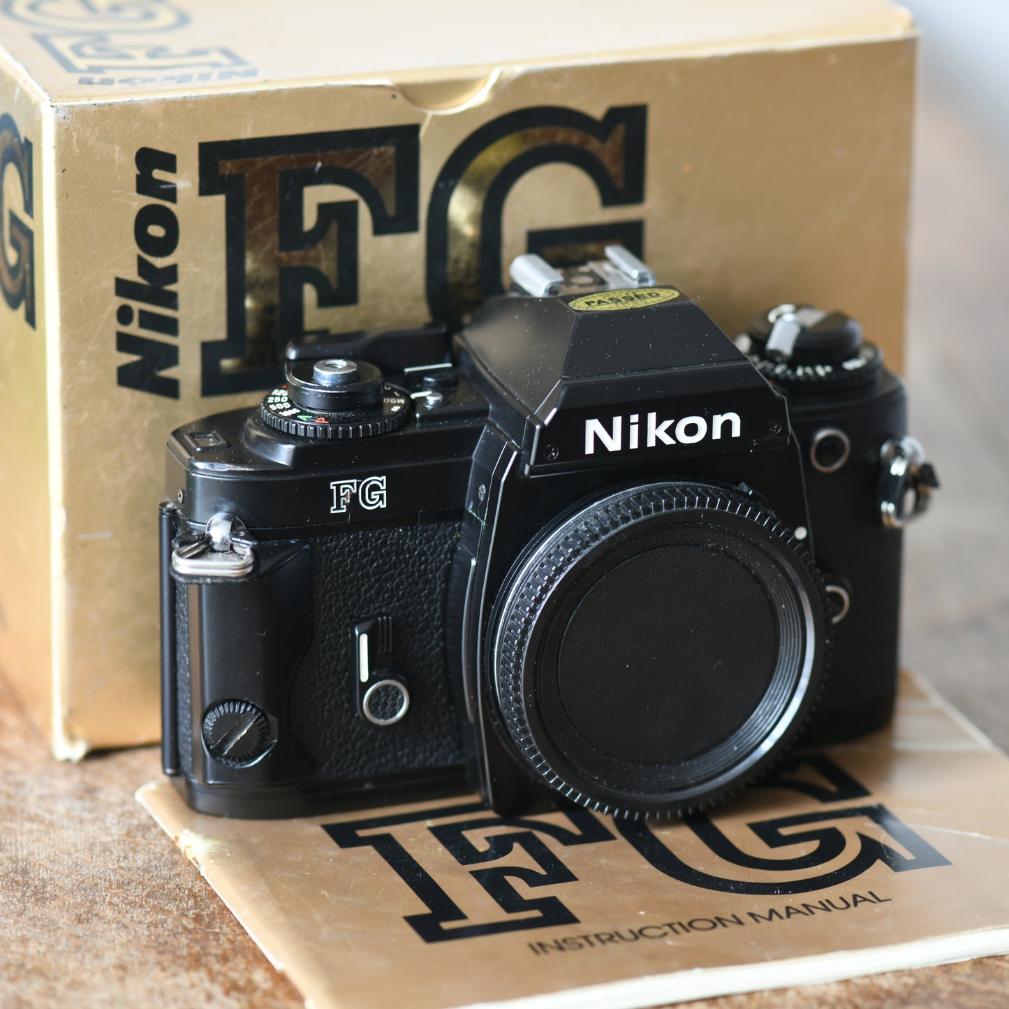 Nikon FG Black 35mm Film SLR Camera Body Only Boxed - New Light Seals