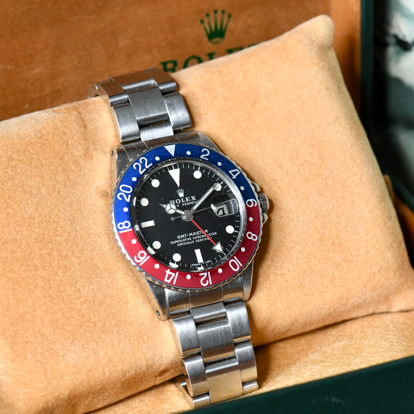 Rolex GMT Master 1675 1971 Mark 2 Matte Dial Vintage Watch Boxed