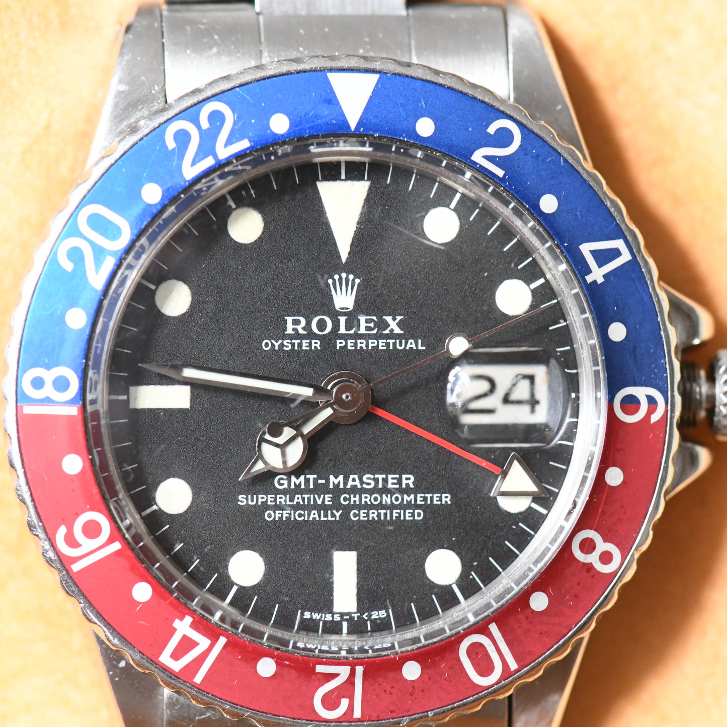 Rolex GMT Master 1675 1971 Mark 2 Matte Dial Vintage Watch Boxed