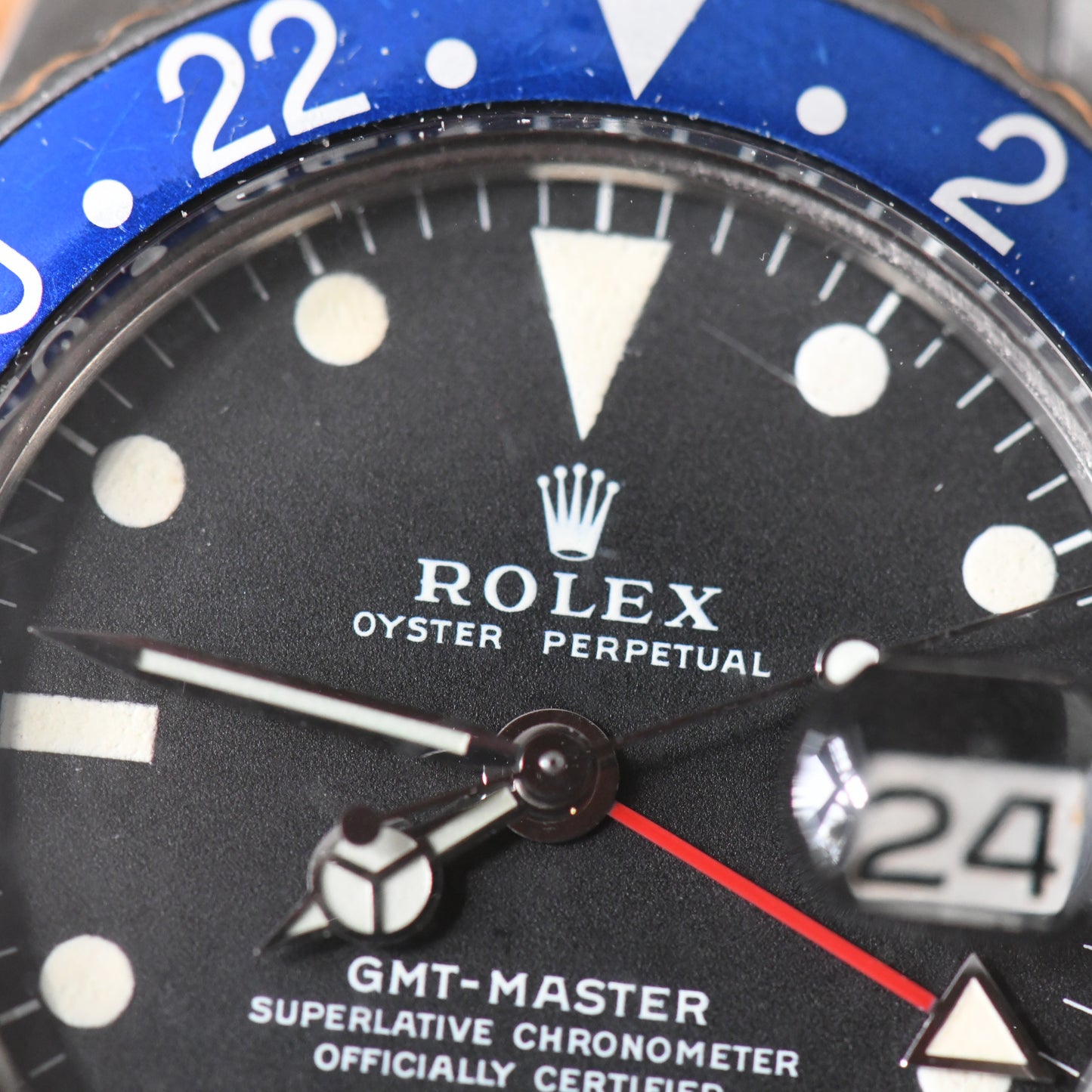 Rolex GMT Master 1675 1971 Mark 2 Matte Dial Vintage Watch Boxed
