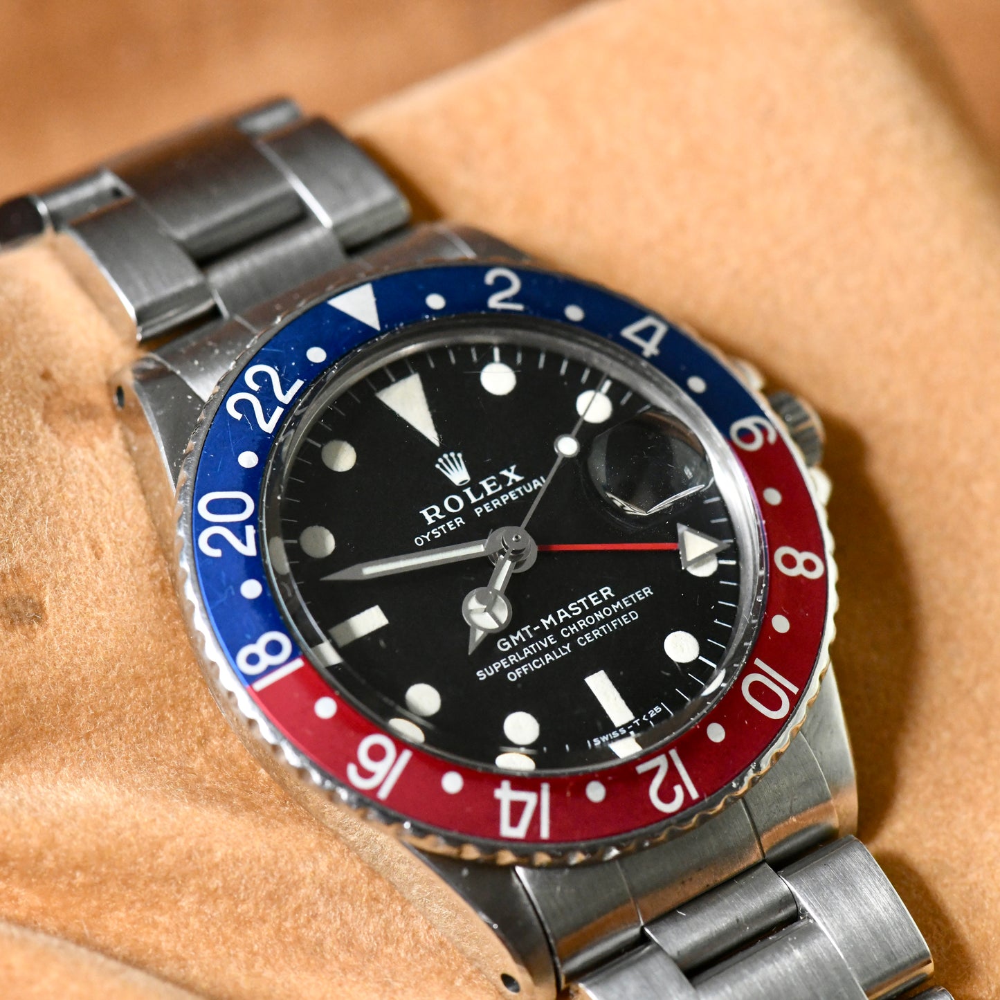 Rolex GMT Master 1675 1971 Mark 2 Matte Dial Vintage Watch Boxed