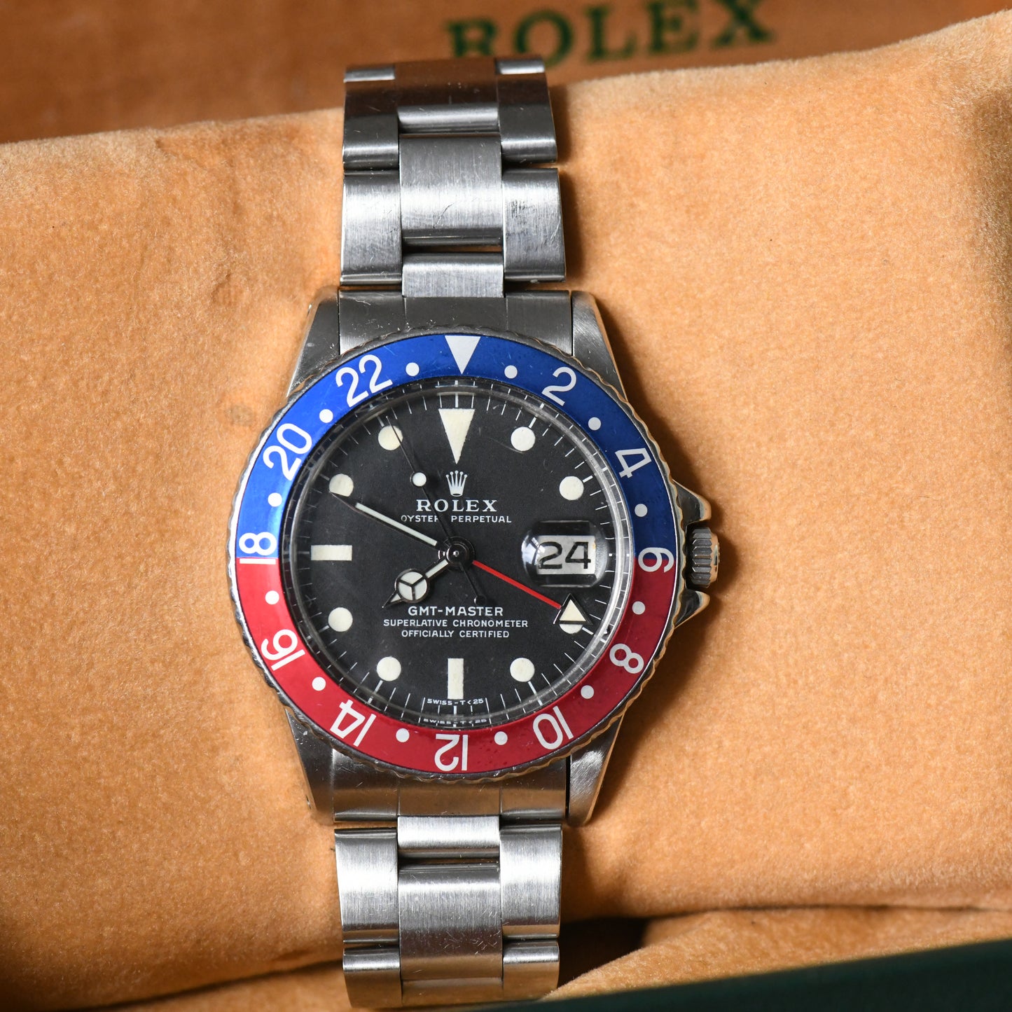 Rolex GMT Master 1675 1971 Mark 2 Matte Dial Vintage Watch Boxed
