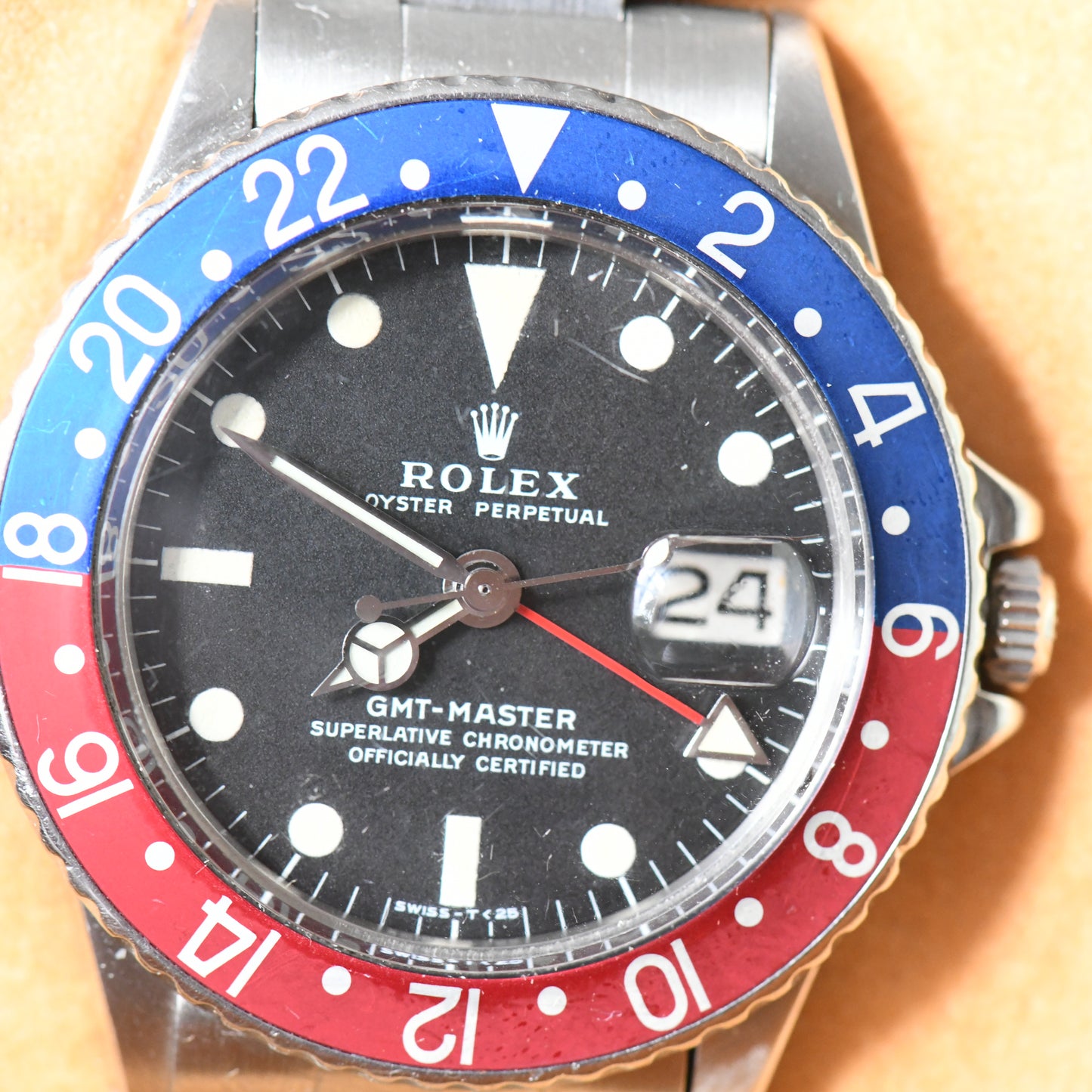 Rolex GMT Master 1675 1971 Mark 2 Matte Dial Vintage Watch Boxed