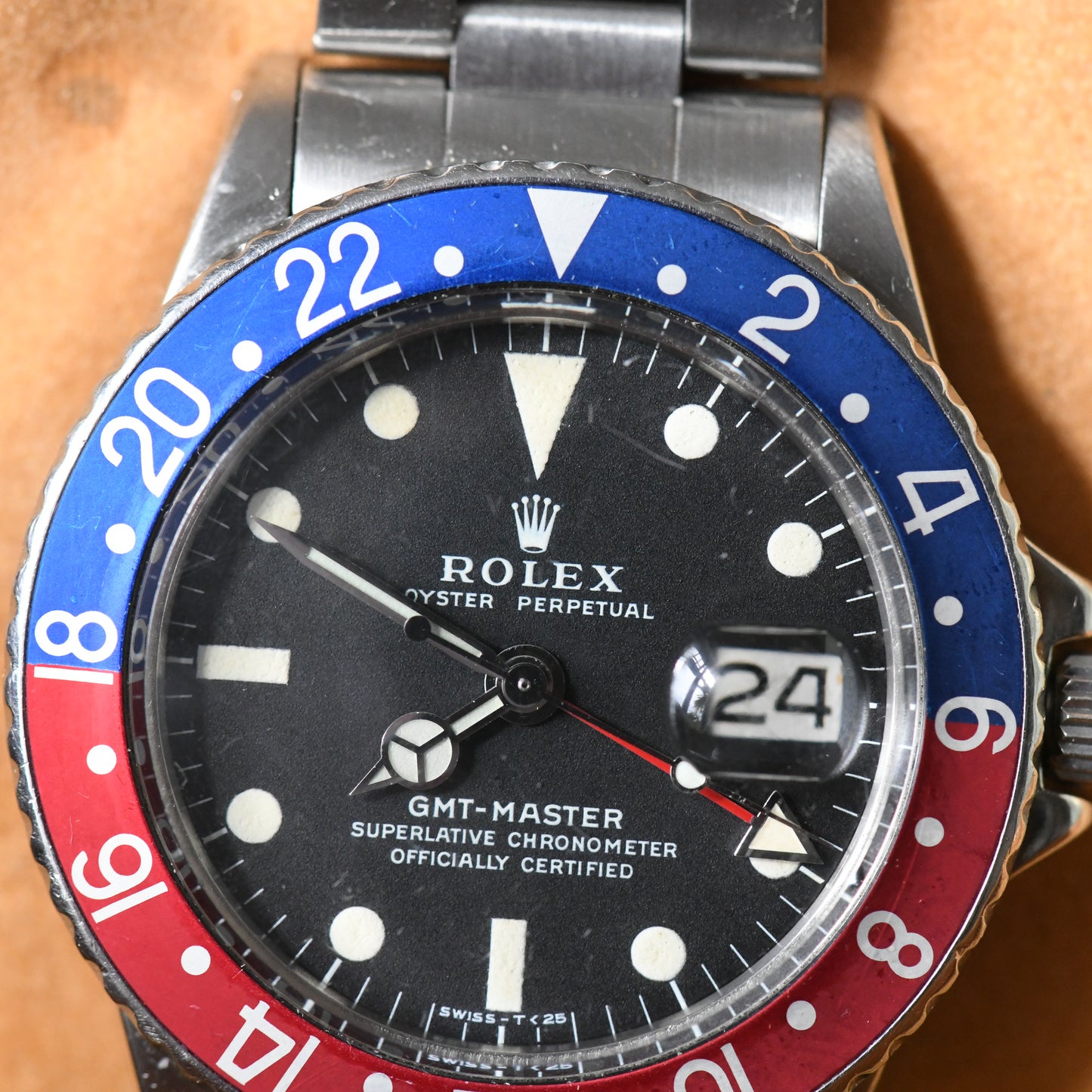Rolex GMT Master 1675 1971 Mark 2 Matte Dial Vintage Watch Boxed
