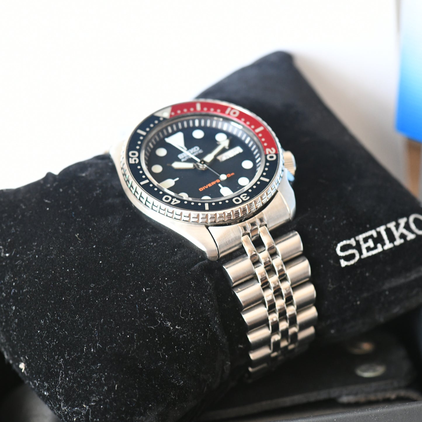 Seiko SKX009K2 Pepsi Bezel Divers Watch Blue &amp; Red Full Set Box &amp; Papers 2021