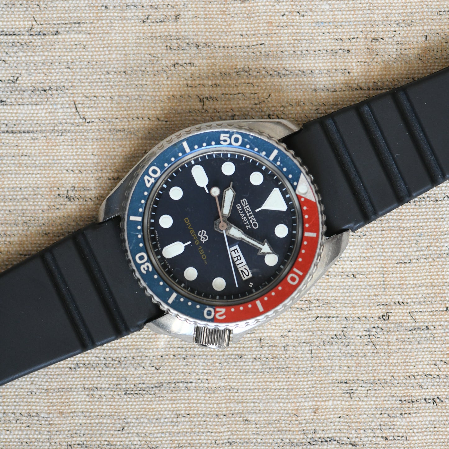 Seiko Quartz Diver's 150m 7548-700B 1980 Pepsi Bezel Vintage Watch