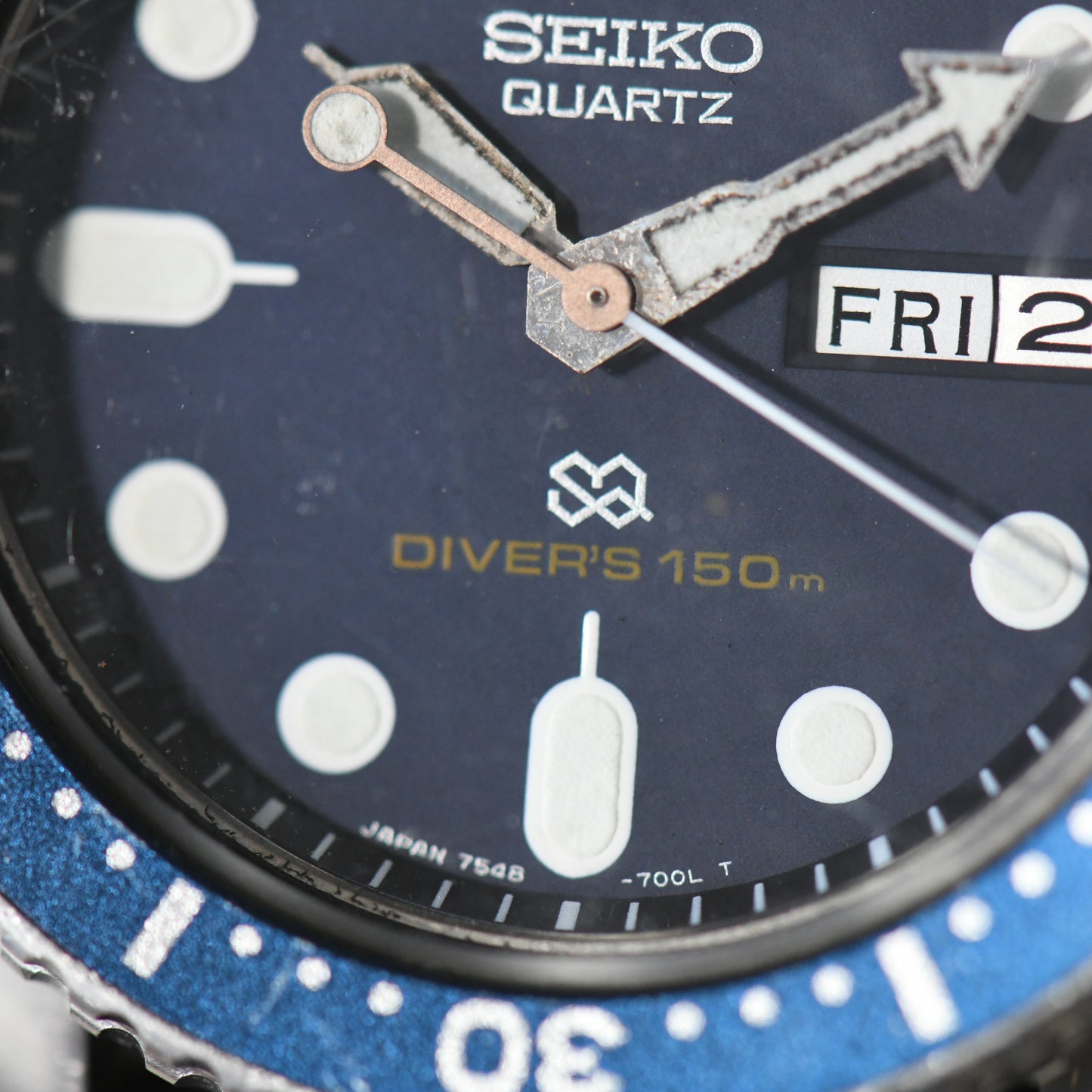 Seiko Quartz Diver's 150m 7548-700B 1980 Pepsi Bezel Vintage Watch
