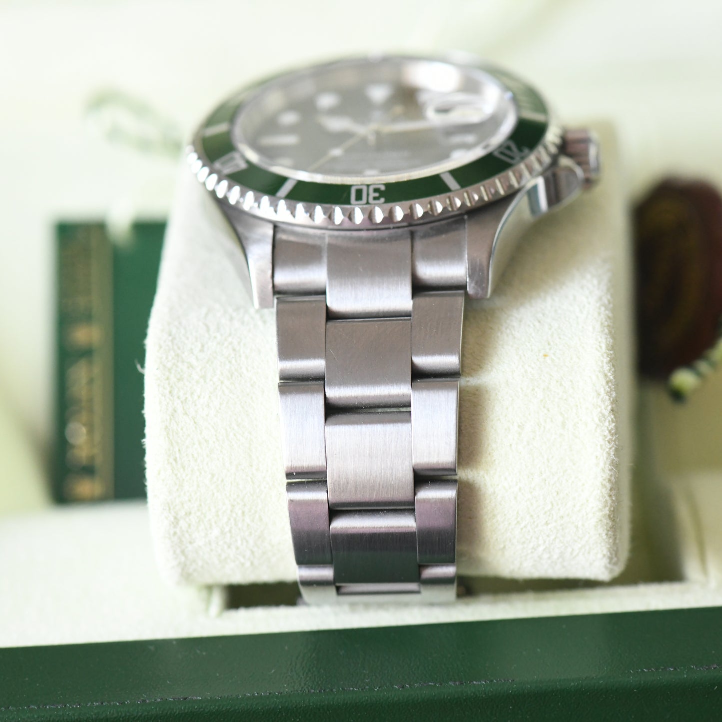 Rolex Submariner Date 16610LV Green Bezel Kermit 2006 50th Full Set Box & Papers