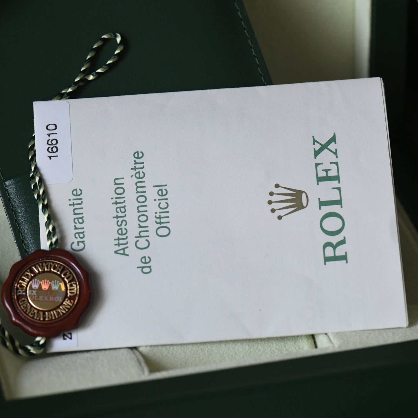 Rolex Submariner Date 16610LV Green Bezel Kermit 2006 50th Full Set Box & Papers