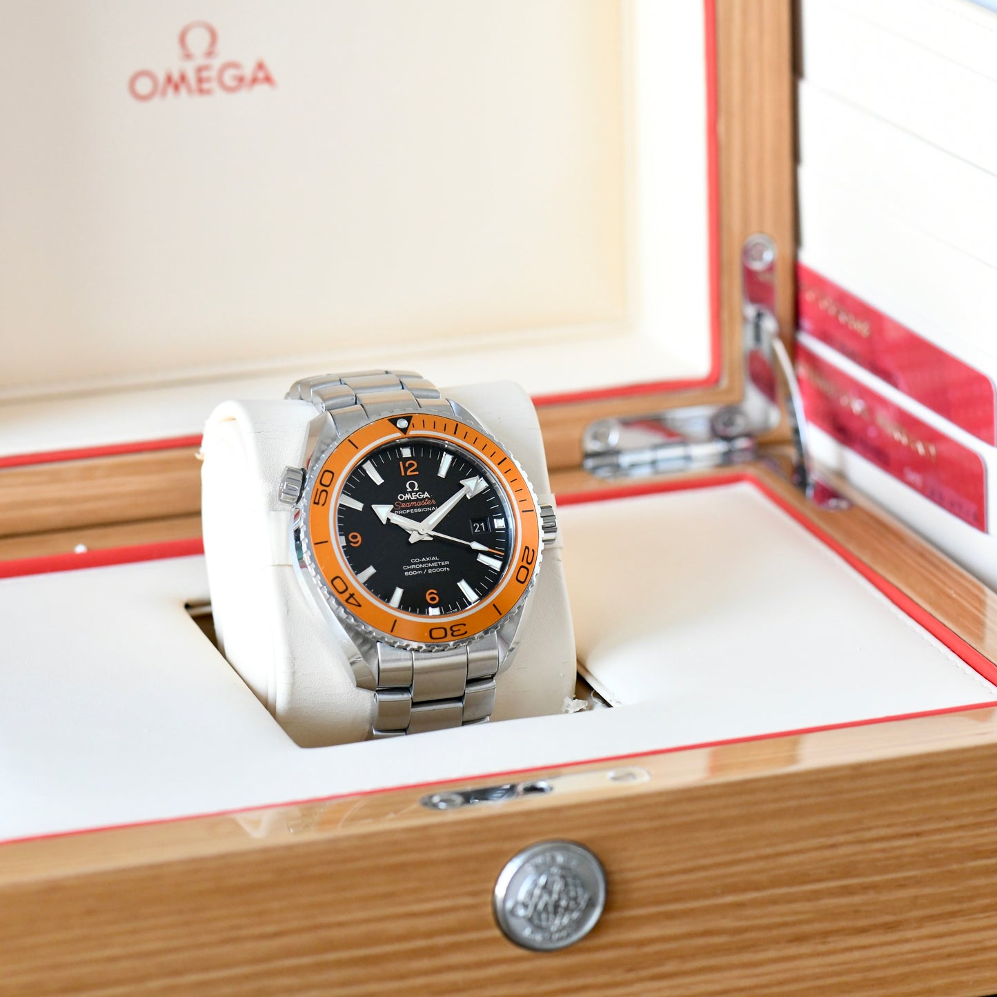 Omega Seamaster Planet Ocean 600m 45.5mm 8500 Orange Bezel 2016 - Boxed &amp; Papers