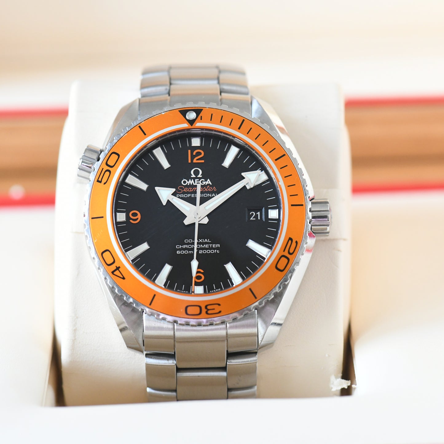 Omega Seamaster Planet Ocean 600m 45.5mm 8500 Orange Bezel 2016 - Boxed &amp; Papers