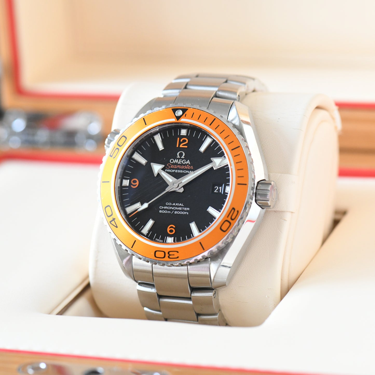 Omega Seamaster Planet Ocean 600m 45.5mm 8500 Orange Bezel 2016 - Boxed &amp; Papers