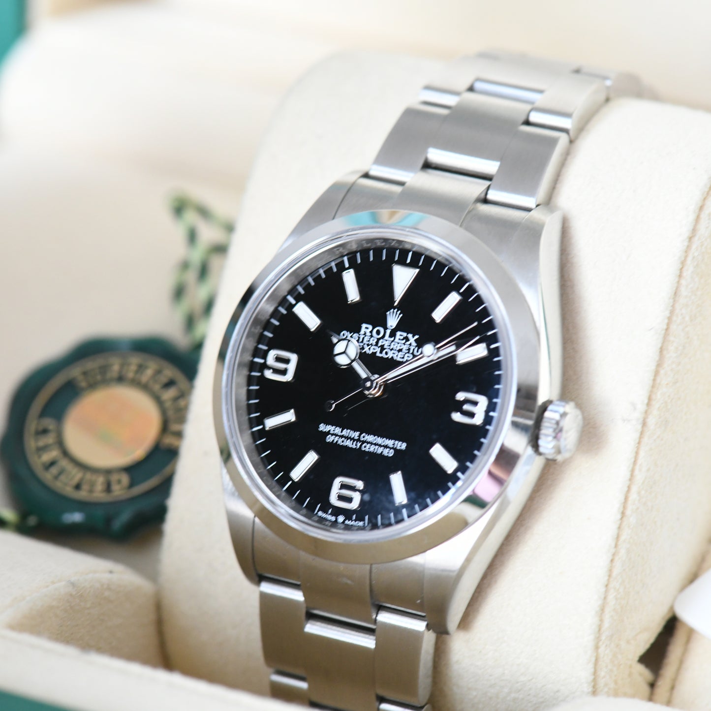 Rolex Explorer 124270 36mm Oyster Perpetual Men's Watch 2021 Boxed &amp; Papers