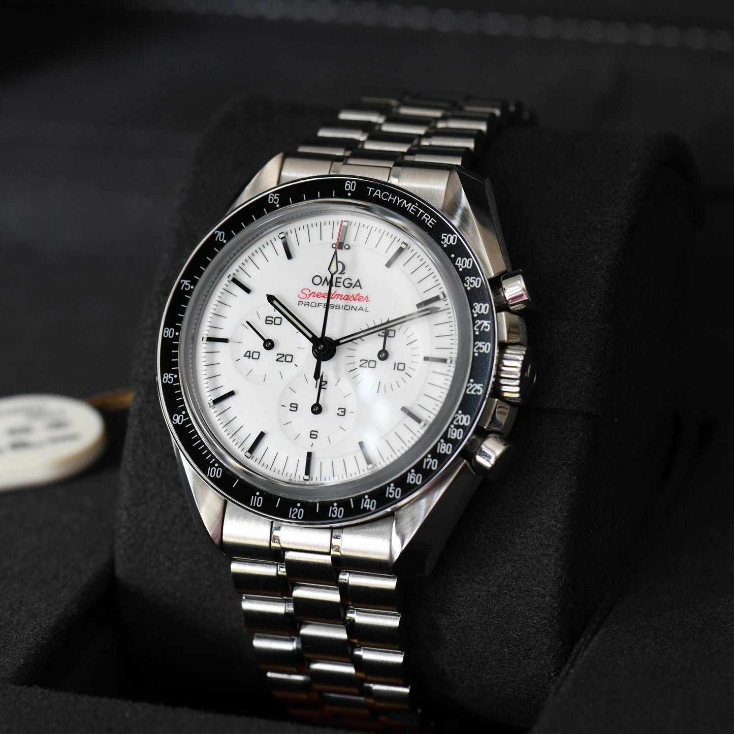 Omega Speedmaster Moonwatch White Dial Sapphire Sandwich Cal 3861 - Full Set 2024 B&P