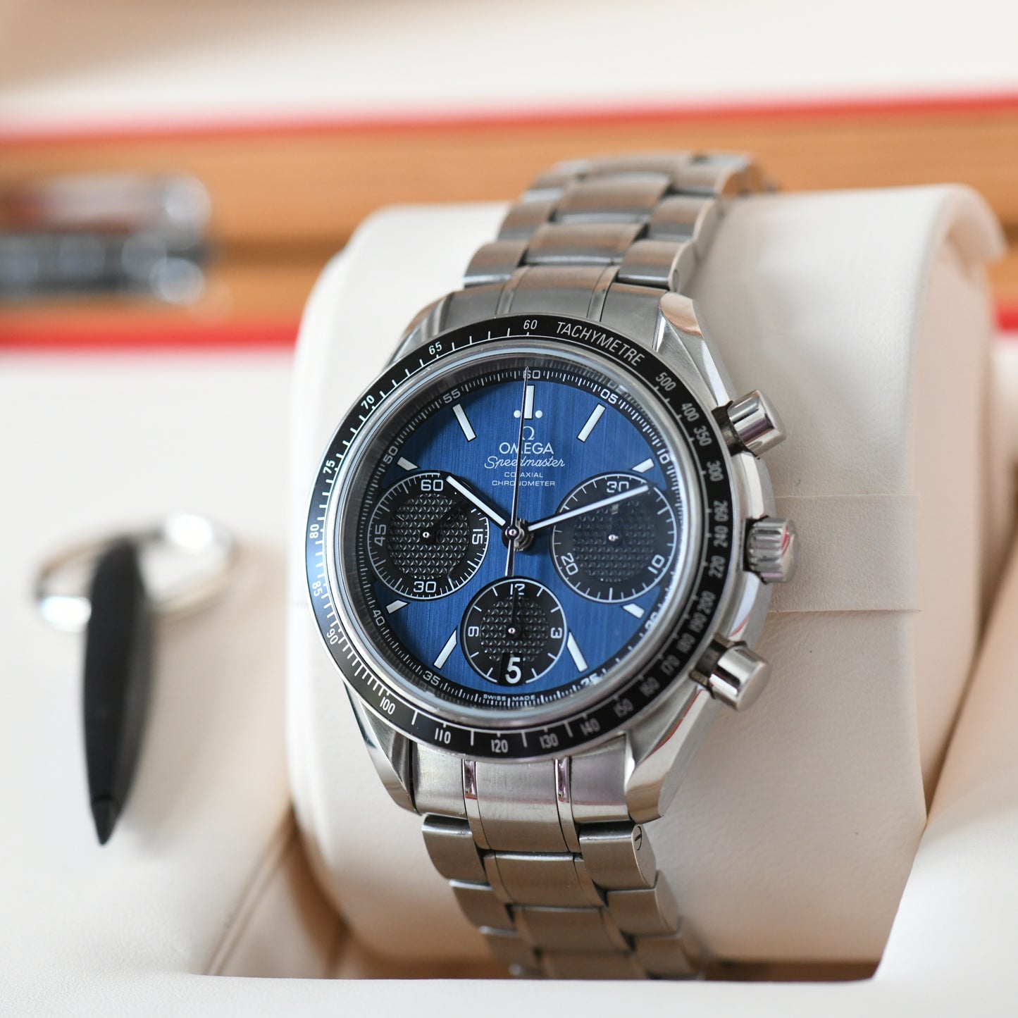 Omega Speedmaster Racing Blue Dial 2017 Co-Axial Chronograph - Box &amp; Papers
