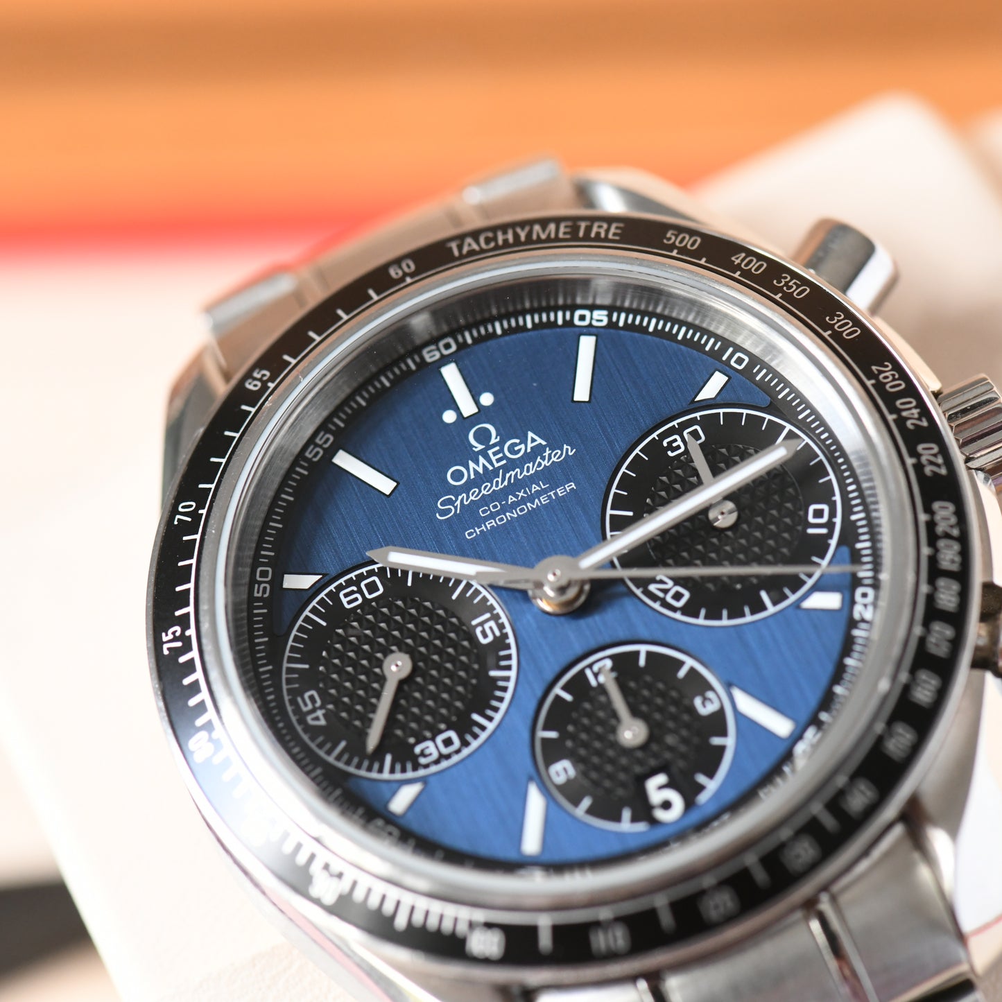 Omega Speedmaster Racing Blue Dial 2017 Co-Axial Chronograph - Box &amp; Papers