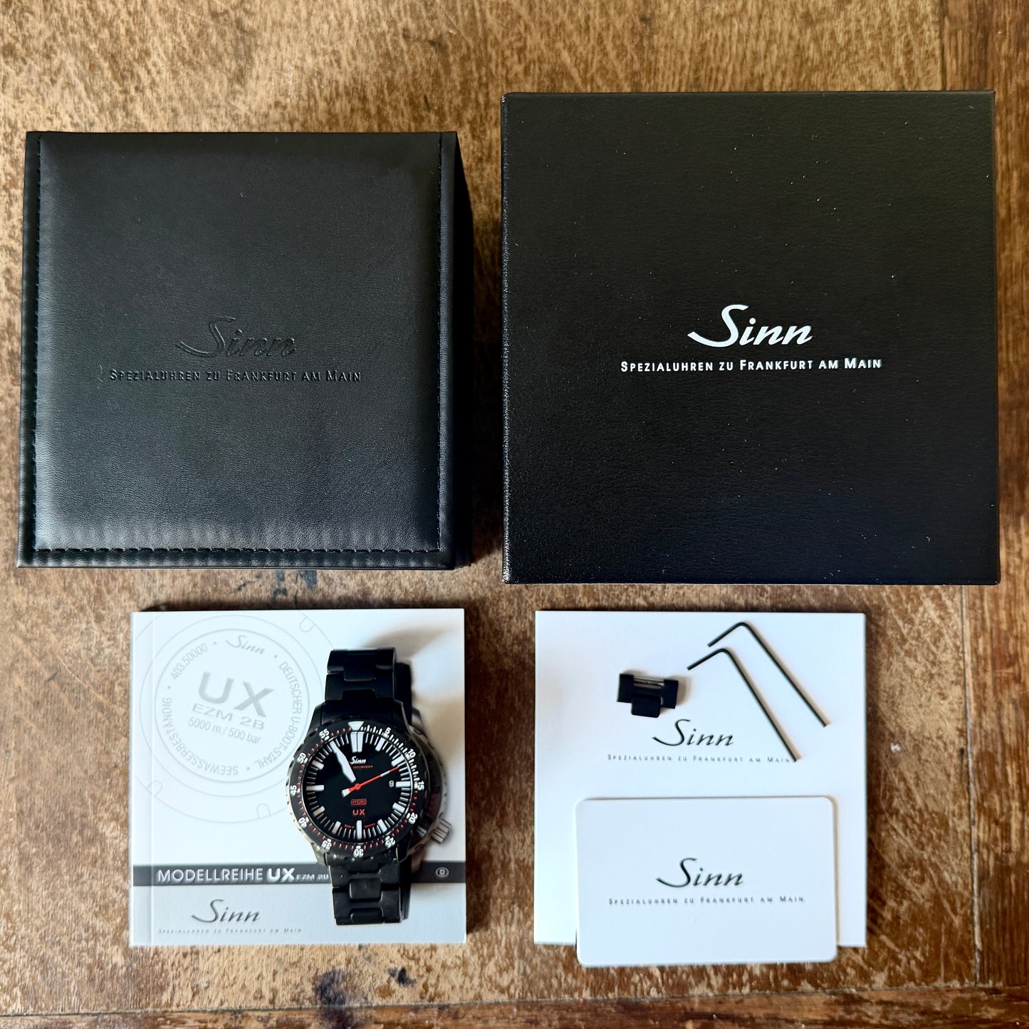 Sinn UX EZM 2B Hydro 5000m Dive Watch Black Tegimented 2023 Mint Boxed & Papers