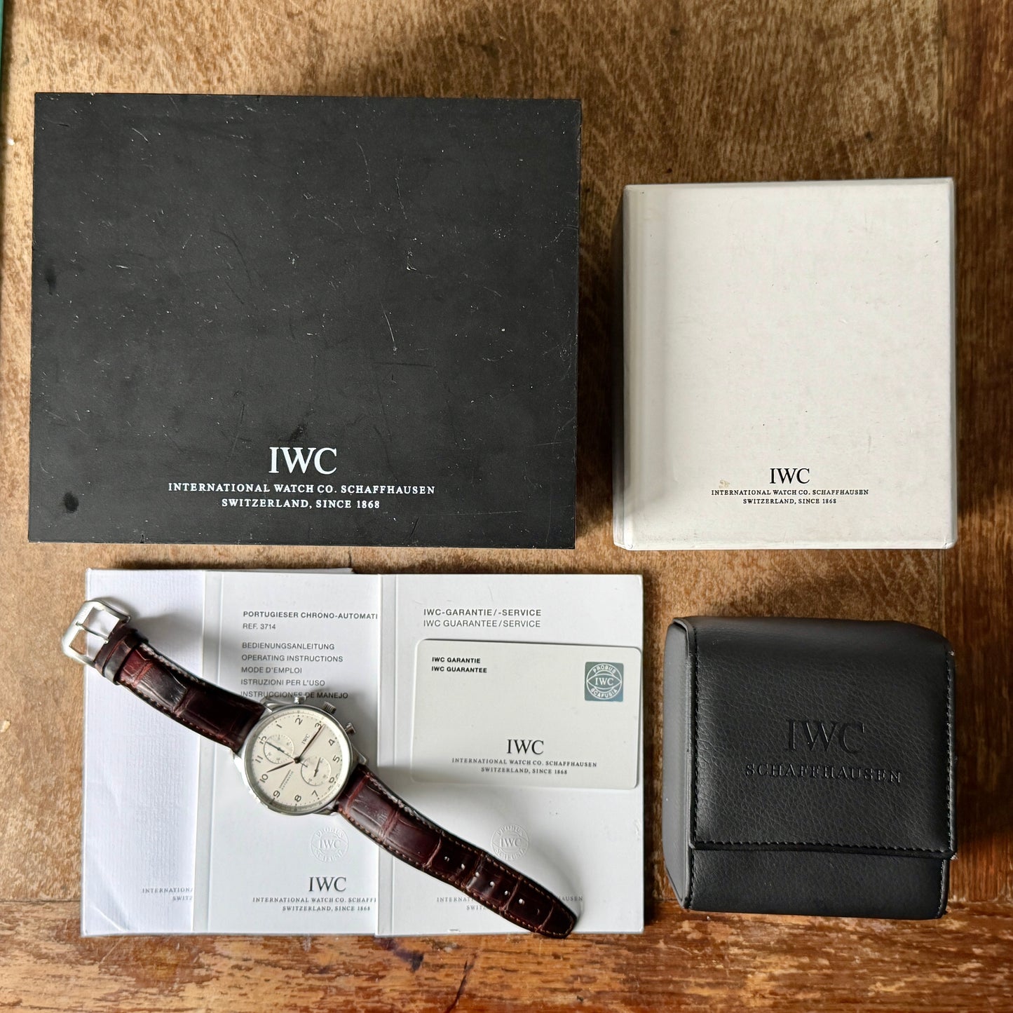 IWC Portugieser Chronograph IW371401 Men's Watch Portuguese -Boxed & Papers