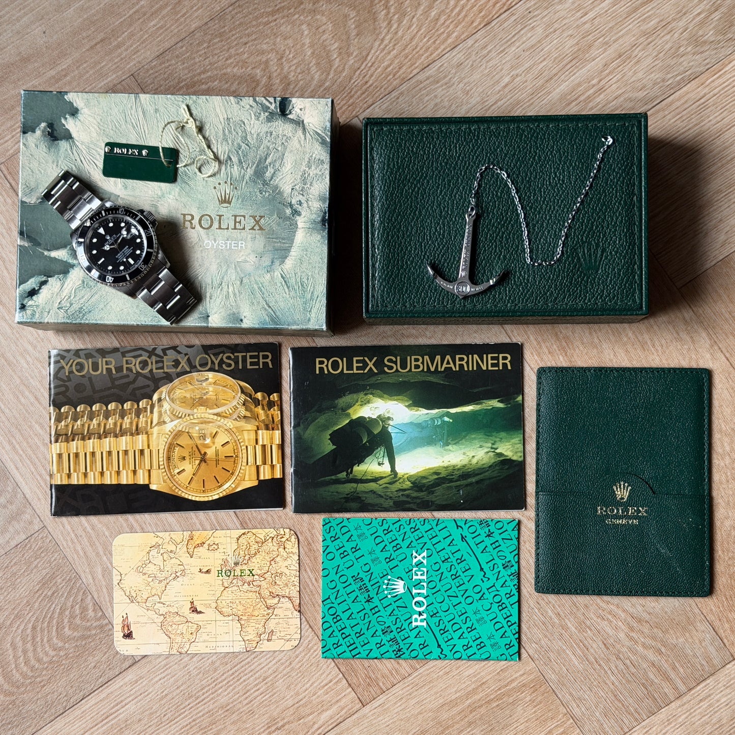 Rolex Submariner Date 16610 Oyster Perpetual 1991 X Serial Dive Watch Boxed Set