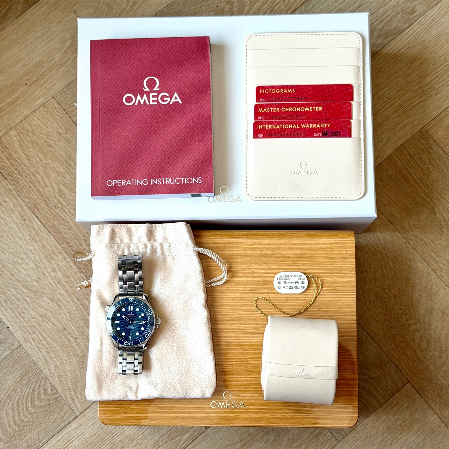 Omega Seamaster 300m Diver Master Chronometer Blue Dial - 2021 Box &amp; Papers